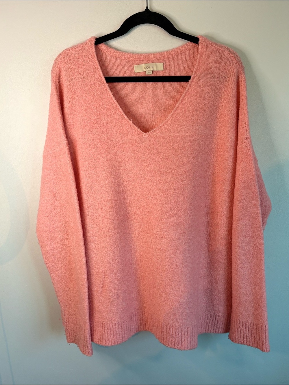 LOFT Pink V-Neck Sweater